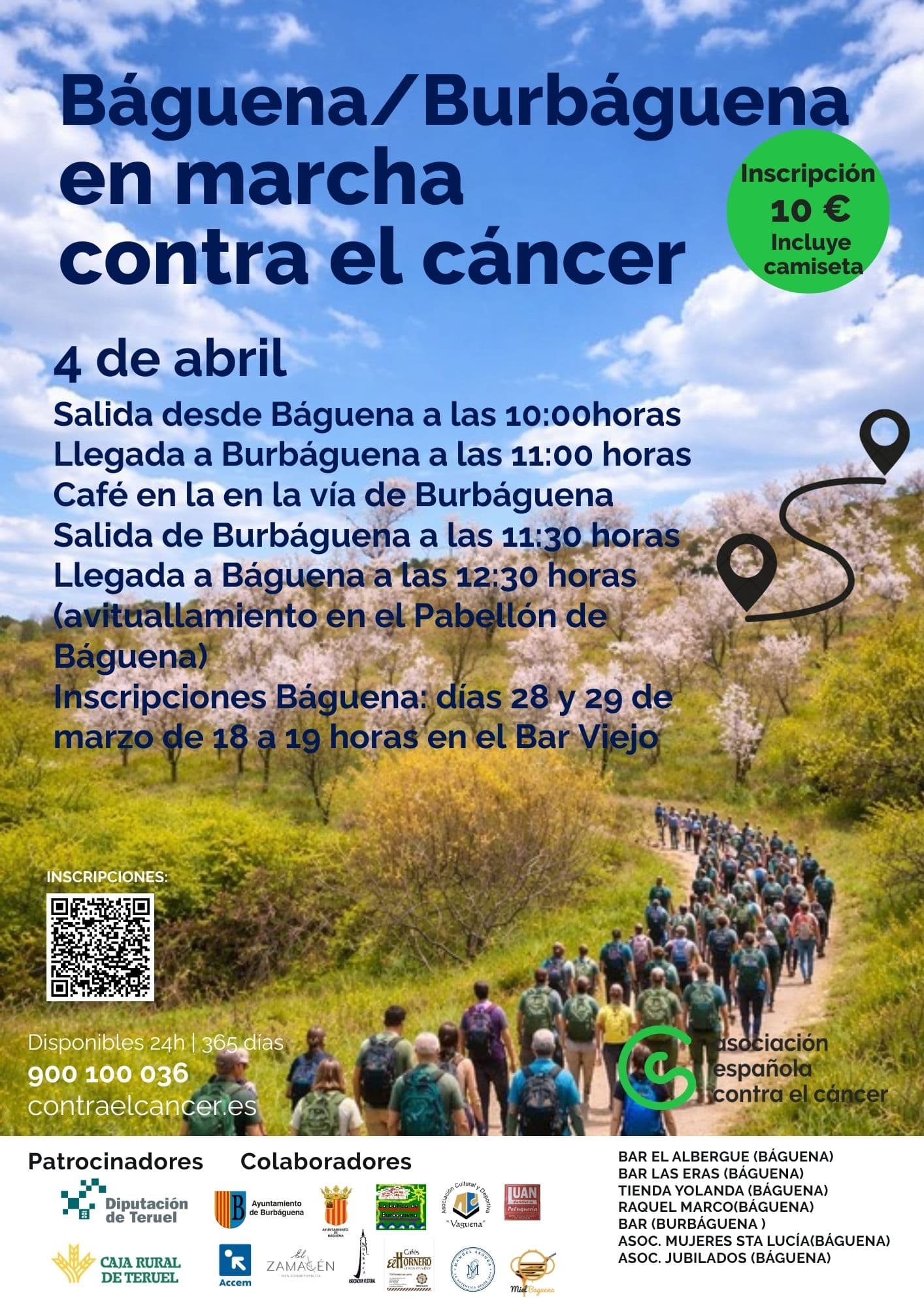 Baguena-Burbaguena em Marcha Contra o Cancro 2026