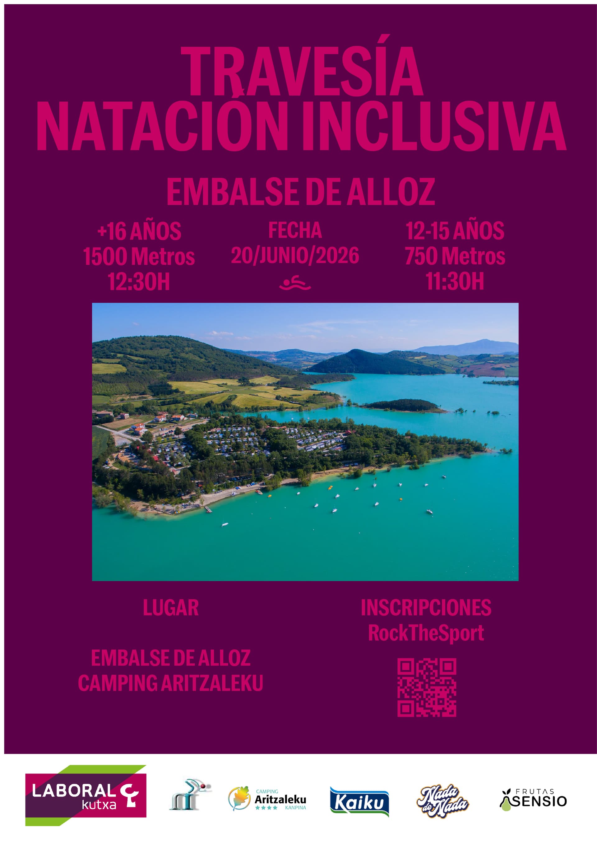 I Travessia de Natação Inclusiva, Barragem de Alloz (Camping Aritzaleku) 2026
